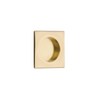 Square Flush Solid Brass Recess Door Pull 2-1/2" in Polished Brass - Brass Cabinet Hardware 