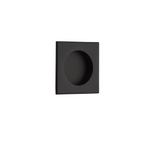 Square Flush Solid Brass Recess Door Pull 2-1/2" in Matte Black - Brass Cabinet Hardware 