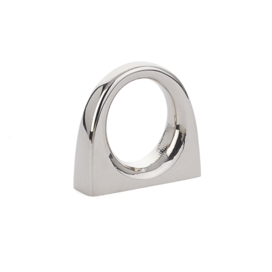 Luxe Bridge Cabinet Knob in Polished Nickel - Brass Cabinet Hardware 