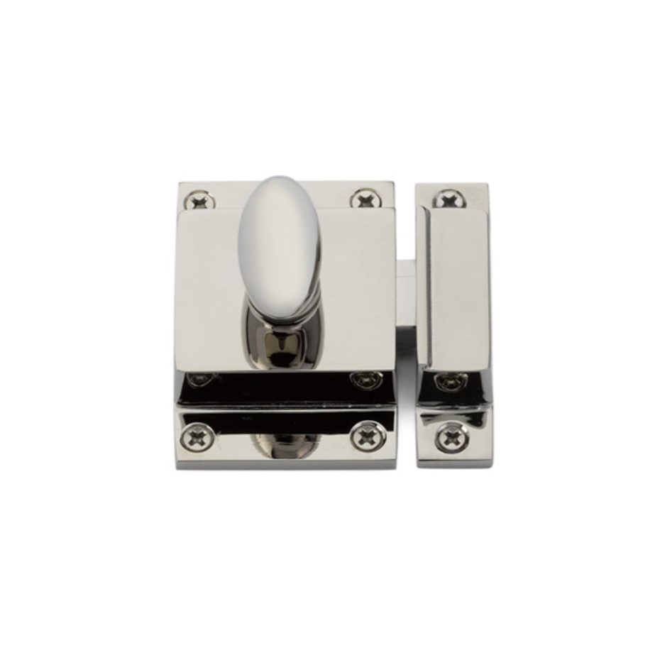 Luxe Polished Nickel Cabinet Latch - Brass Cabinet Hardware 