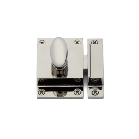 Luxe Polished Nickel Cabinet Latch - Brass Cabinet Hardware 
