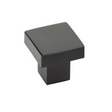 Modern Rectangular Hunter Finger Pull in Matte Black - Brass Cabinet Hardware 