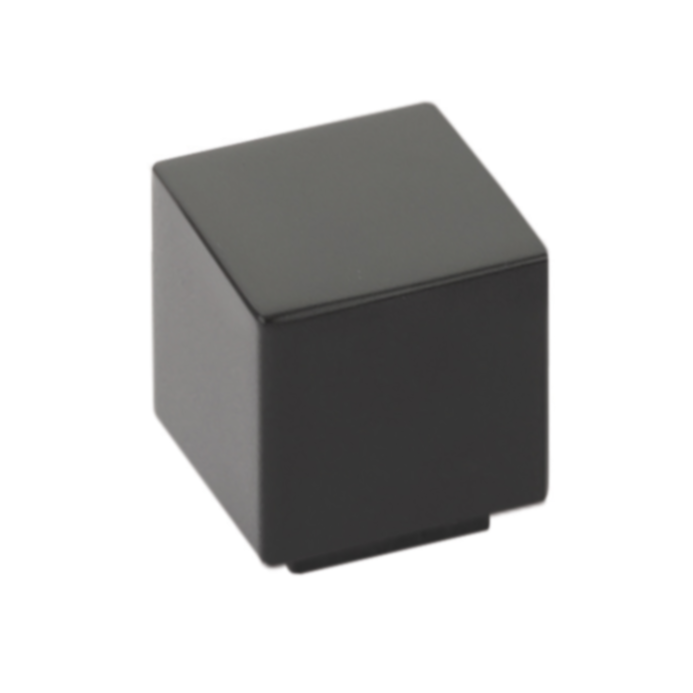 Modern Rectangular "Allerton" Square Knob in Matte Black - Brass Cabinet Hardware 