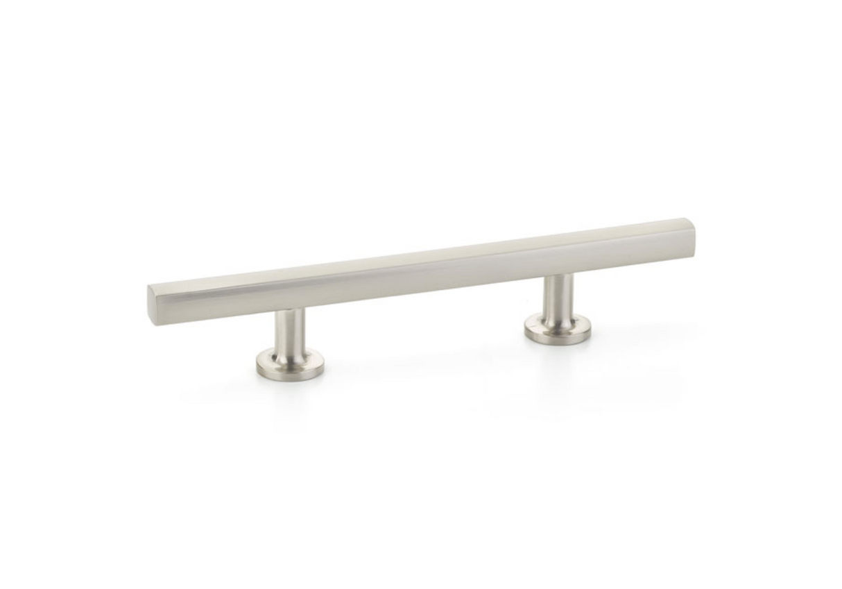 Freestone T-Bar Drawer Pulls in Satin Nickel - Brass Cabinet Hardware 