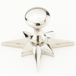 Sonata Polished Nickel 11/16" Round Knob Star Backplate - Brass Cabinet Hardware 