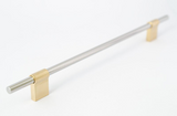 T-Bar "Line" Brushed Brass and Polished Nickel Drawer Pulls Cabinet Hardware - Forge Hardware Studio