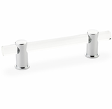 Polished Chrome and Lucite "Gleam" Cabinet Knobs and Drawer Pulls (Adjustable) - Forge Hardware Studio