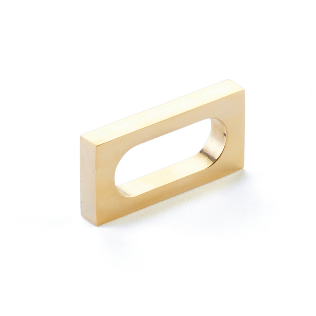 Unlacquered Brass "Loop" Square Drawer Pulls and Cabinet Knobs - Forge Hardware Studio