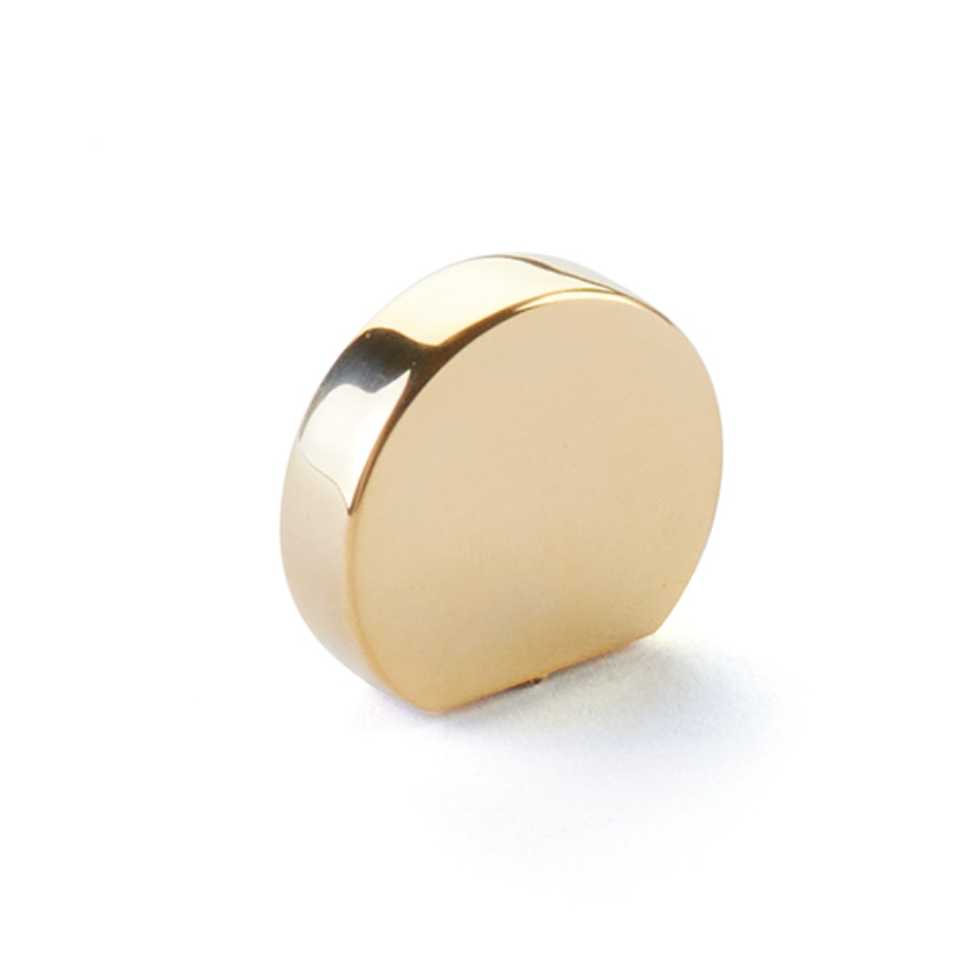 Unlacquered Brass "Bit" Rounded Drawer Pulls and Cabinet Knobs - Forge Hardware Studio