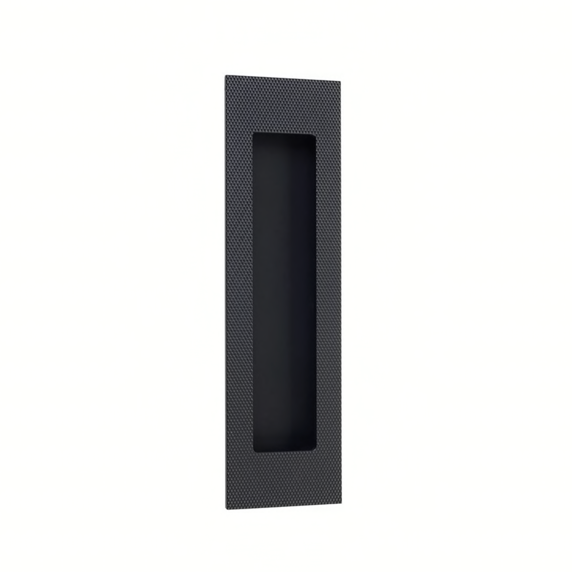 Recess Pull Rectangular Modern Knurled Rectangular Matte Black Recess Door Pull – Forge ...