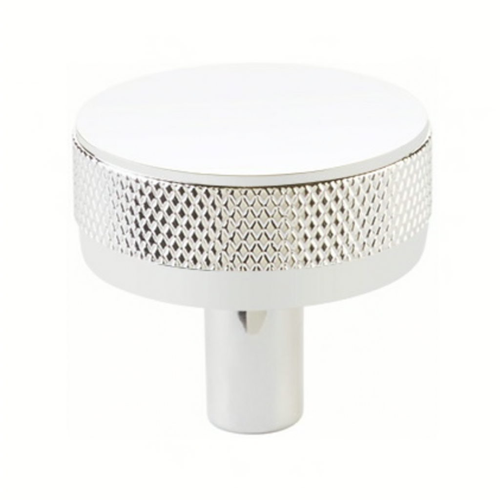 Knurled "U-Shaped" Polished Chrome Cabinet Knobs and Drawer Pulls - Forge Hardware Studio