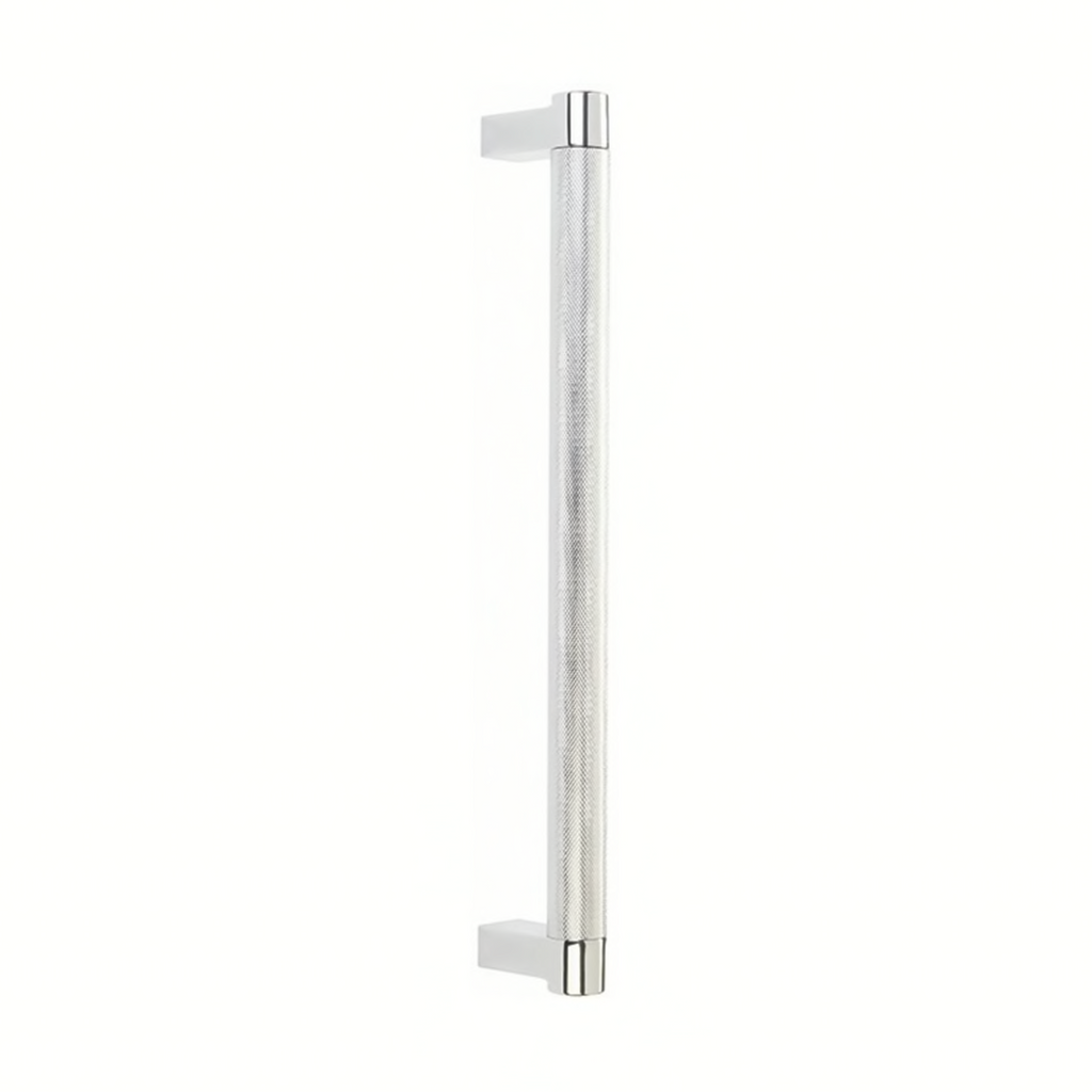 Knurled "U-Shaped" Polished Chrome Cabinet Knobs and Drawer Pulls - Forge Hardware Studio
