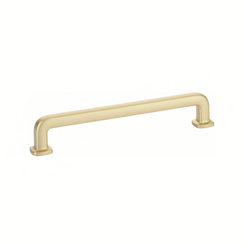 Satin Brass "Elegance" Drawer Pulls and Cabinet Knobs - Forge Hardware Studio