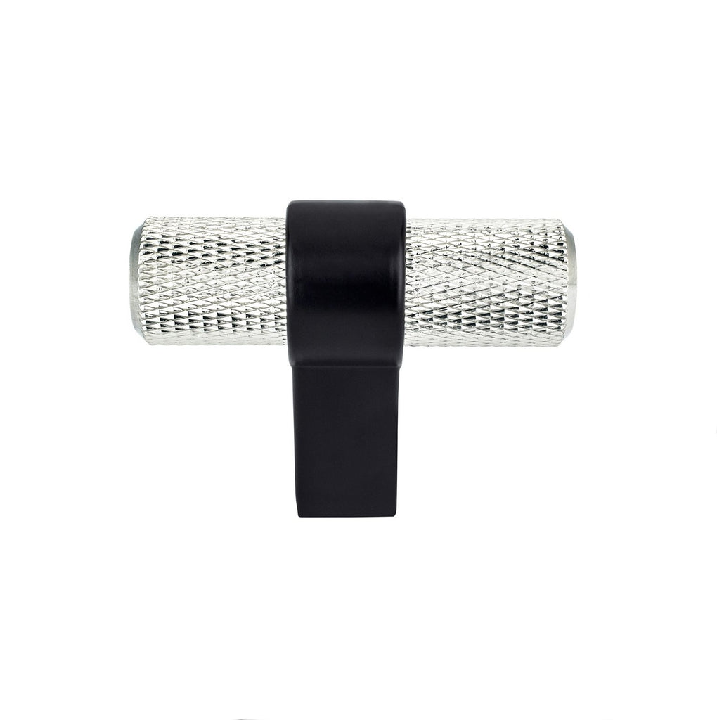 Knurled "Shine" Matte Black and Brushed Nickel Cabinet Knobs and Drawer Pulls - Forge Hardware Studio