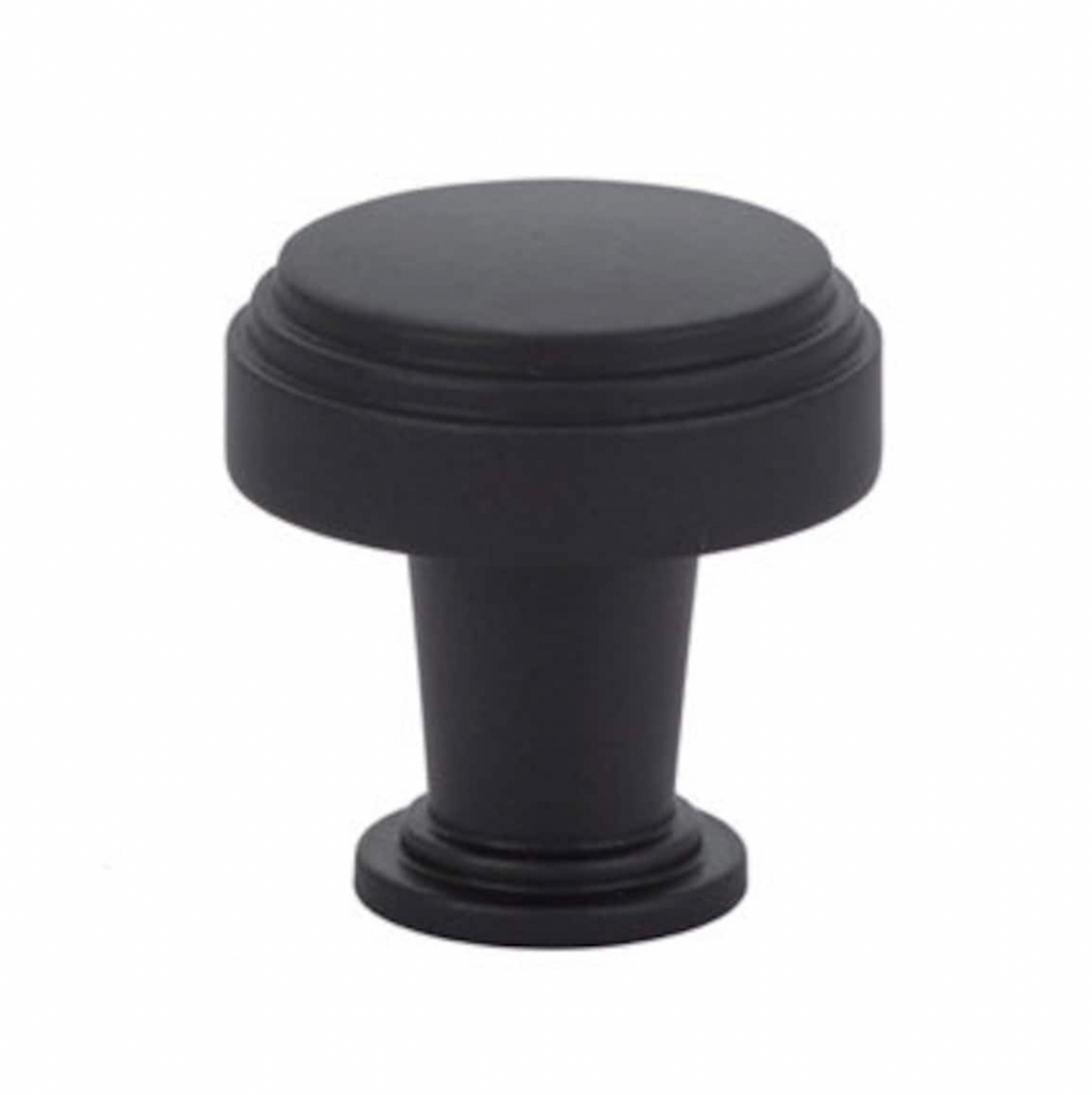 Matte Black "Deco" Cabinet Knobs and Drawer Pulls - Forge Hardware Studio