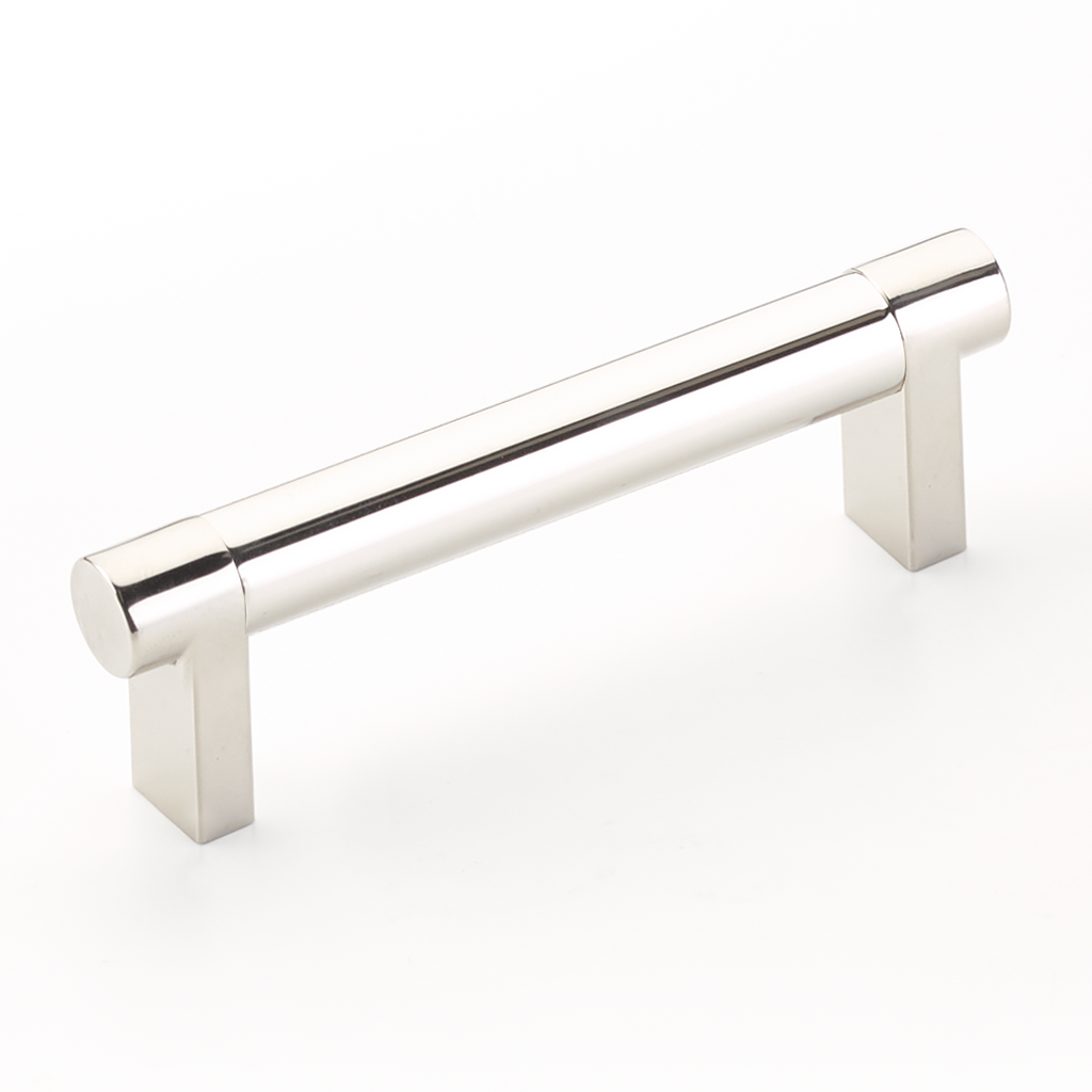 Smooth "Converse No.2" Polished Nickel Cabinet Knobs and Drawer Pulls - Forge Hardware Studio