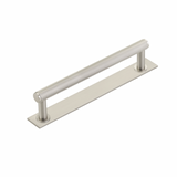 Brushed Nickel "Maison" Knurled Drawer Pulls and Cabinet Knobs with Optional Backplate - Forge Hardware Studio