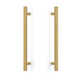 T-Bar "European" Back to Back Satin Brass Appliance Pulls - Forge Hardware Studio