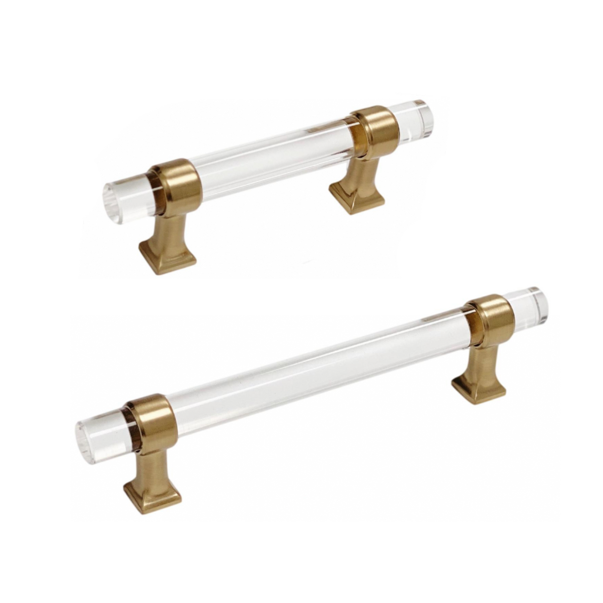 Lucite Champagne Bronze "Gigi" Drawer Pulls - Forge Hardware Studio