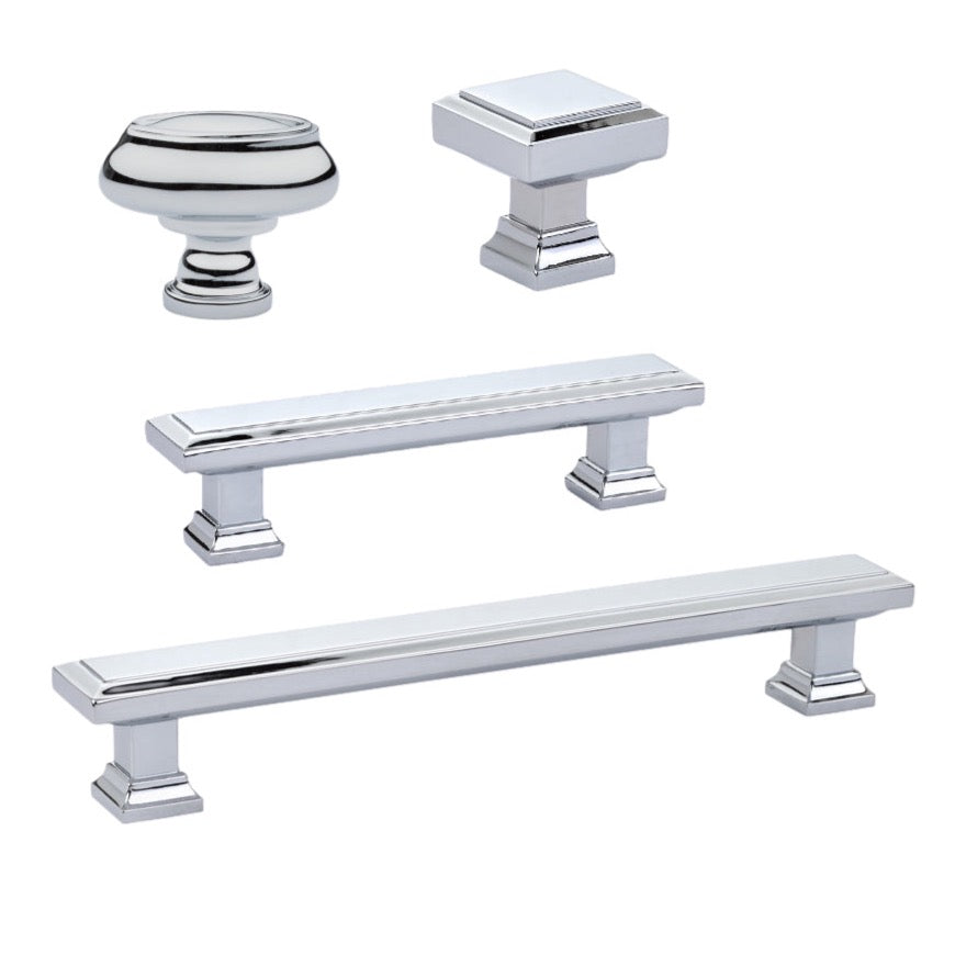 Polished Chrome "Glow" Cabinet Knobs and Drawer Pulls - Forge Hardware Studio