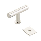 Polished Nickel "Maison No. 2" Smooth Drawer Pulls and Cabinet Knobs with Optional Backplate - Forge Hardware Studio