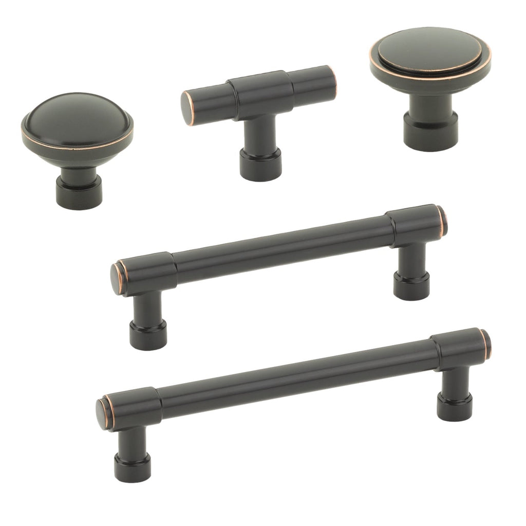 Oil Rubbed Bronze "Industry" Cabinet Knobs and Drawer Pulls - Forge Hardware Studio