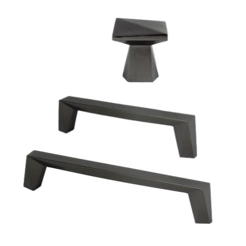 Ash Gray "Wade" Cabinet Knob and Drawer Pulls - Forge Hardware Studio