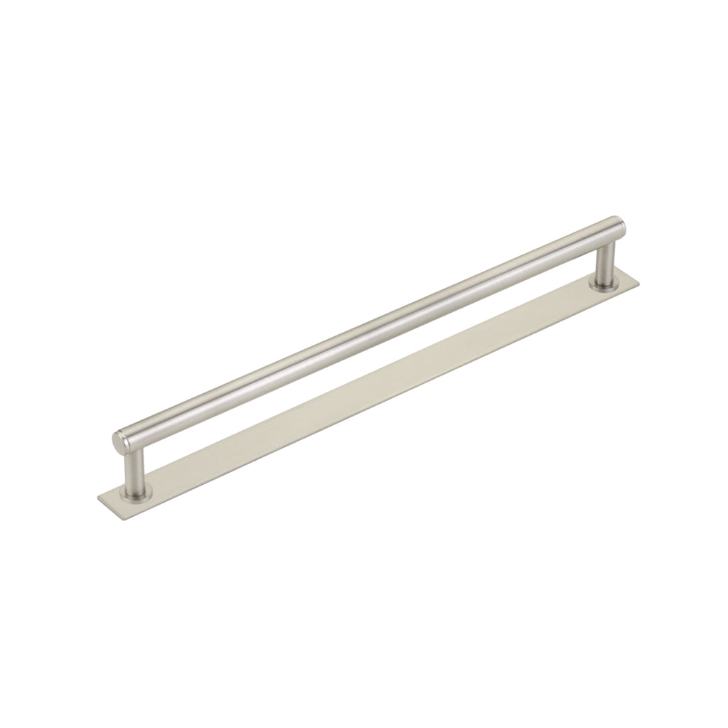 Brushed Nickel "Maison No. 2" Smooth Drawer Pulls and Cabinet Knobs with Optional Backplate - Forge Hardware Studio