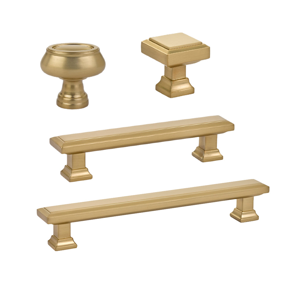 Champagne Bronze "Glow" Cabinet Knobs and Drawer Pulls - Forge Hardware Studio