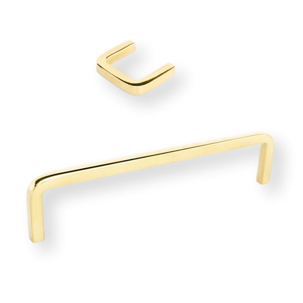 Unlacquered Polished Brass "Lumia" Cabinet Knob and  Drawer Pulls - Forge Hardware Studio