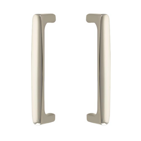 Back to Back "Riverside" Door Pull in Polished Nickel Hardware for Interior Sliding and Barn Doors - Forge Hardware Studio