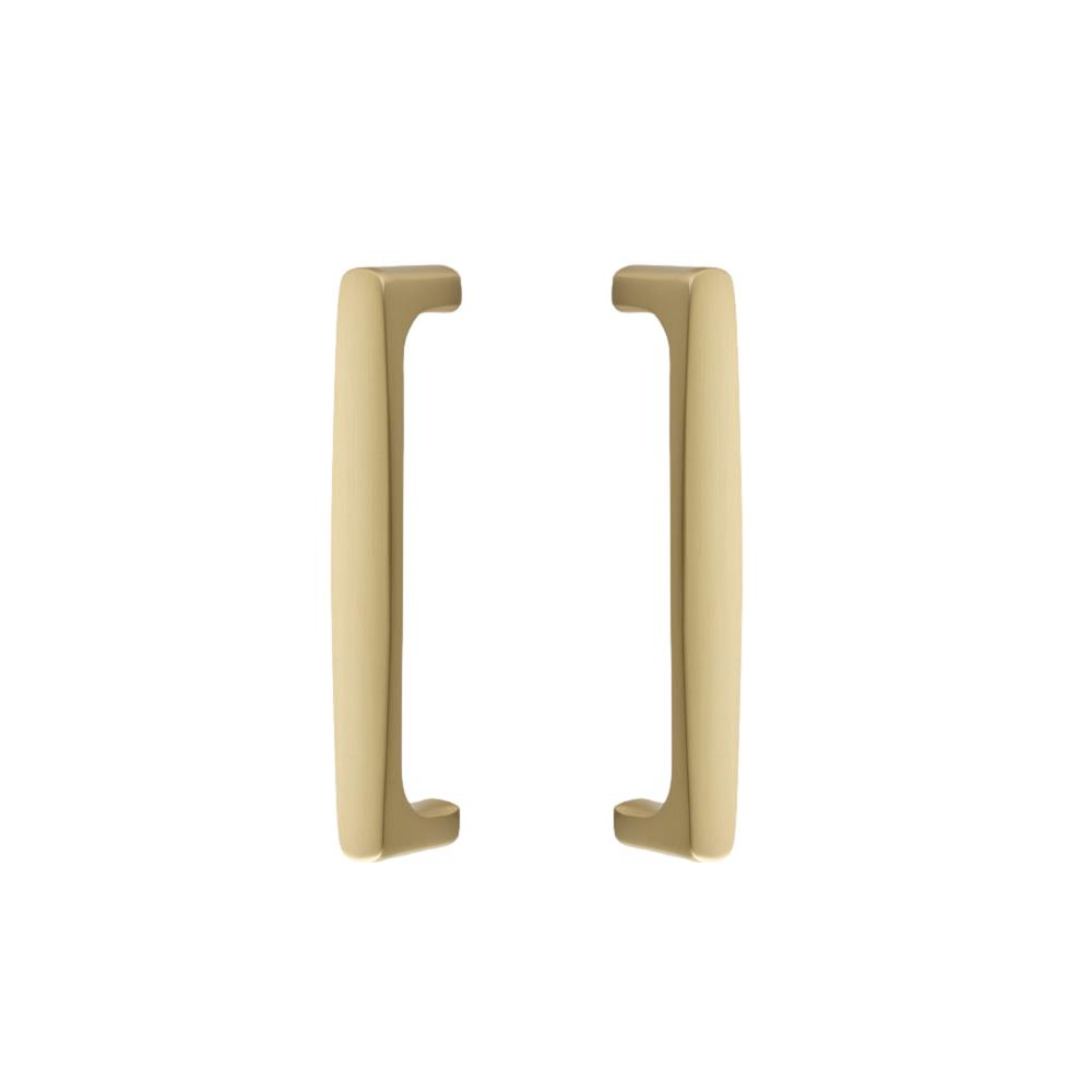 Back to Back "Riverside" Door Pull in Satin Brass  Hardware for Interior Sliding and Barn Doors - Forge Hardware Studio