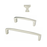 Brushed Nickel "Kent" Drawer Pulls and Knob - Forge Hardware Studio
