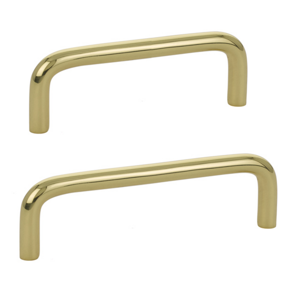 Unlacquered Polished Brass "Wire" Drawer Pulls - Cabinet Handles - Forge Hardware Studio