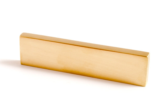 Straight Edge "Kurt 01" Scandinavian Modern Drawer Pulls - Brass Cabinet Hardware 