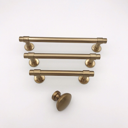 T-Bar Geo Cabinet Knobs and Drawer Pulls in Champagne Bronze