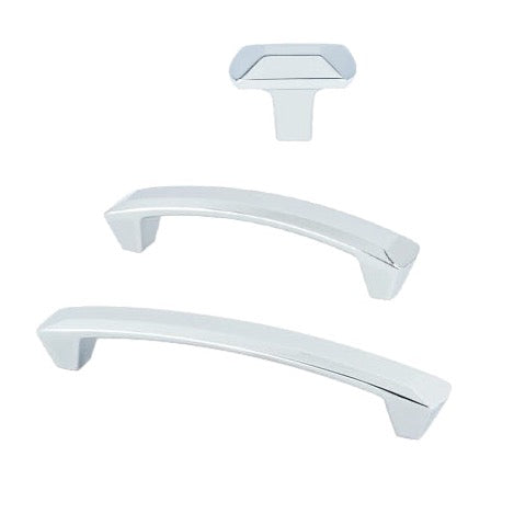 Lucy Cabinet Knob and Drawer Pulls in Polished Chrome - Forge Hardware Studio