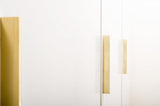 Straight Edge "Kurt 01" Scandinavian Modern Drawer Pulls - Brass Cabinet Hardware 