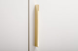 Straight Edge "Kurt 01" Scandinavian Modern Drawer Pulls - Brass Cabinet Hardware 