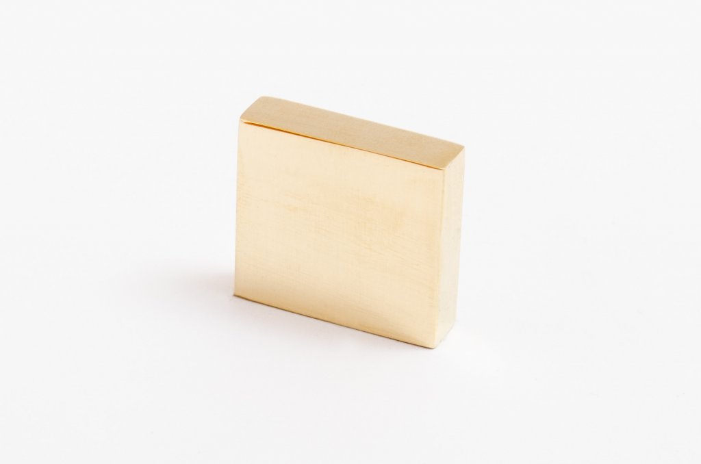 Straight Edge "Kurt 01" Scandinavian Modern Drawer Pulls - Brass Cabinet Hardware 