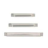 Brushed Nickel Square Cup Drawer Pulls-Cabinet Handles - Brass Cabinet Hardware 
