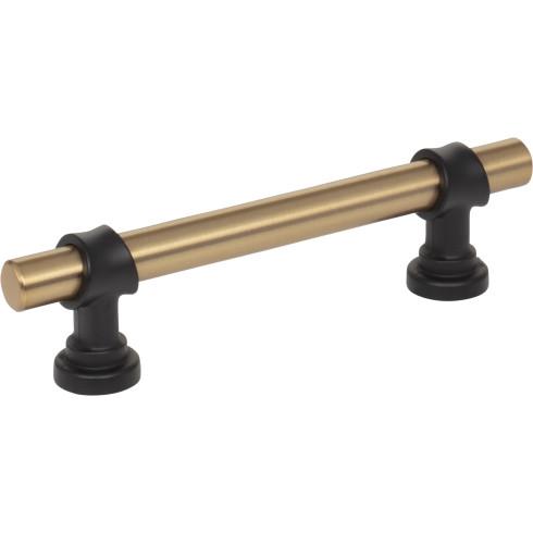 Champagne Bronze and Matte Black “Martin" Drawer Pulls and Cabinet Knob - Forge Hardware Studio