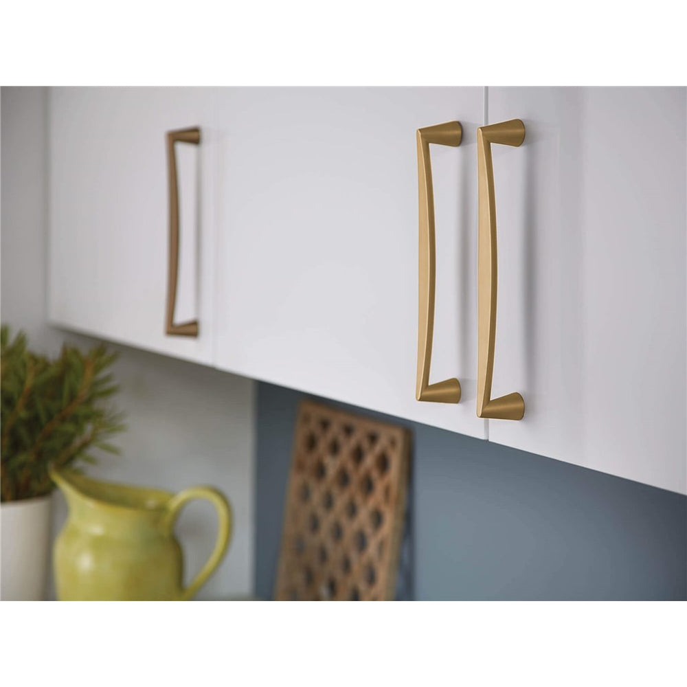 Satin Brass "Core" Drawer Pulls and Knob - Brass Cabinet Hardware 