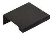 Matte Black "Dina" Tab Finger Drawer Pulls - Brass Cabinet Hardware 