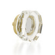 Satin Brass Large City Lights 1-3/4" Multi-Sided Glass Knob - Brass Cabinet Hardware 