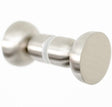 Glass Shower "Pedestal" Round Brushed Nickel Back to Back Door Knob - Forge Hardware Studio