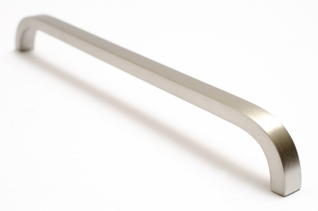 Brushed Nickel "Curve" Cabinet Drawer Pulls and Cabinet Knob - Forge Hardware Studio