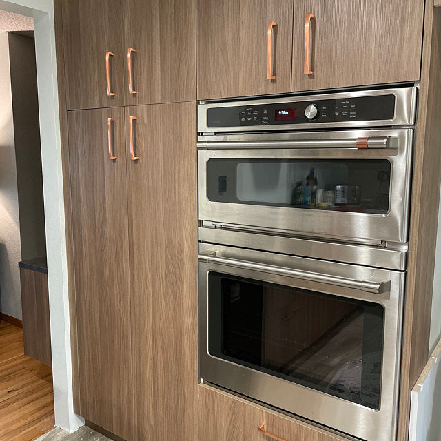 Satin Copper "Kent" Drawer Pulls and Knob - Forge Hardware Studio