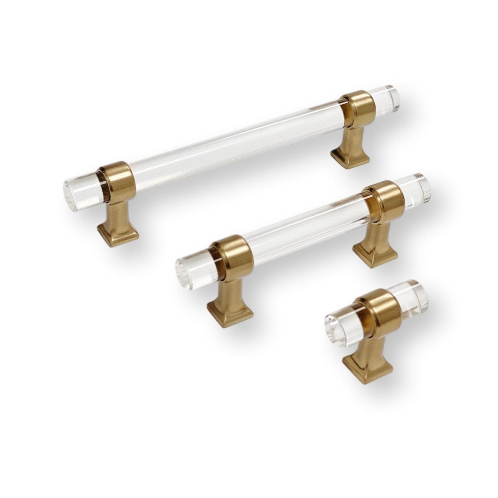 Lucite Champagne Bronze "Gigi" Drawer Pulls - Forge Hardware Studio