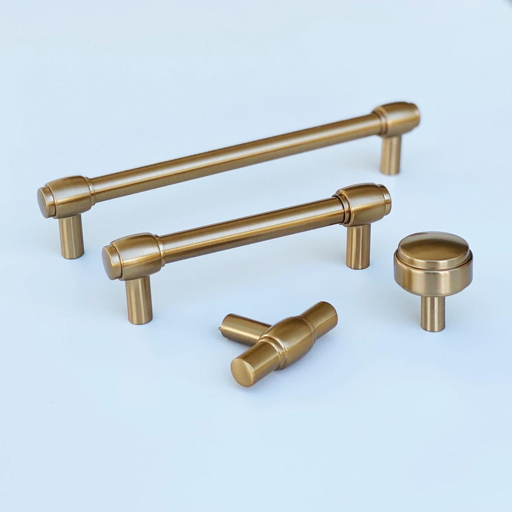 Champagne Bronze "Nash" Drawer Pulls and Cabinet Knobs - Forge Hardware Studio